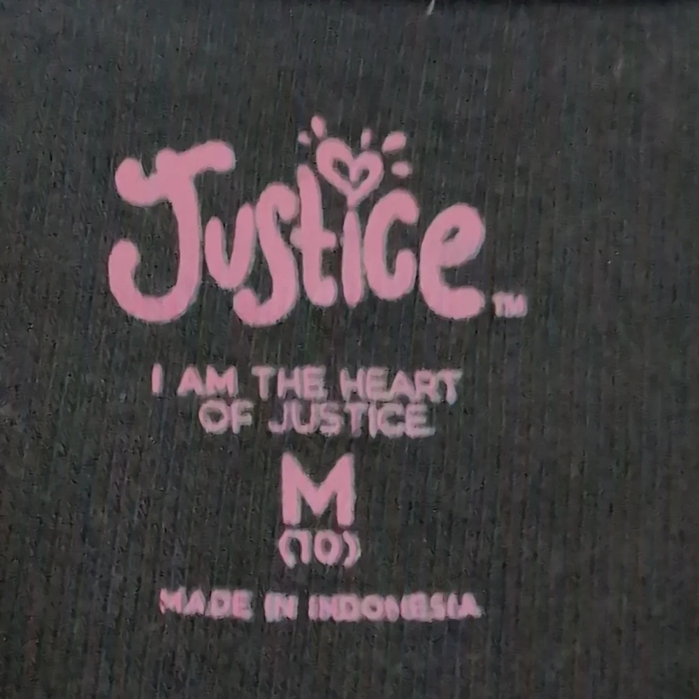 Justice Big Girl Black Fitted Ribbed Blouse